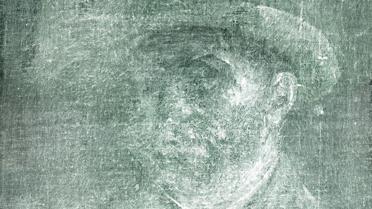 A chance x-ray by National Galleries of Scotland unearths previously unknown Vincent Van Gogh self-portrait hidden for a century. Picture: National Galleries of Scotland