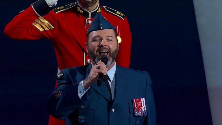 American national anthem being booed by Canadians at start of game. Source: SNTV No archive. No use after 18/02/2025 Still from footage of NHL game between United States and Canada at the 4 Nations Face-Off in Montreal. match started with three fights in the first nine seconds